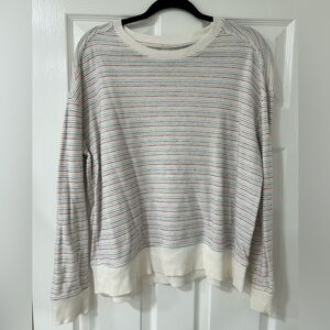 Universal Thread Lightweight Crewneck with stripes